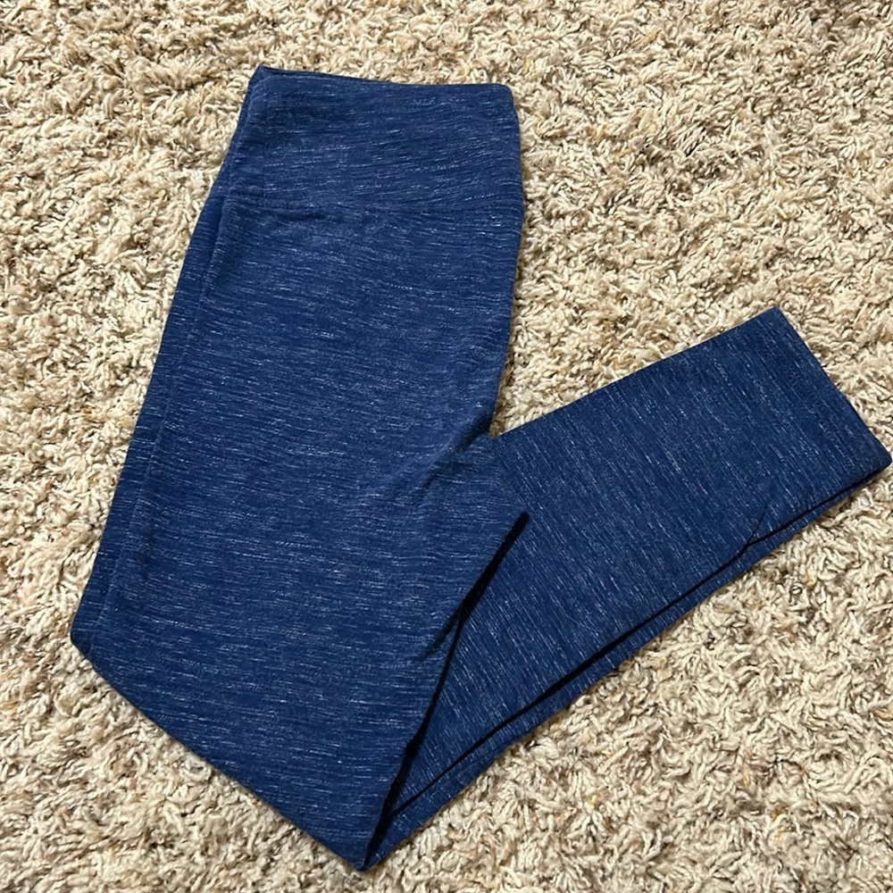 Navy blue heathered leggings